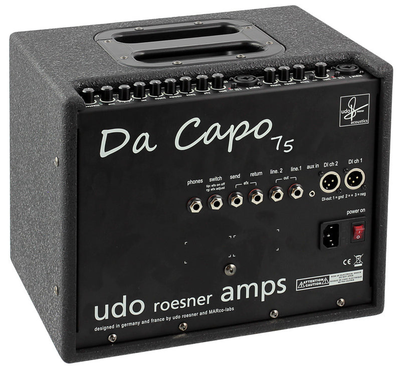 Udo Roesner Amps "Da Capo 75" Acoustic Instrument Amplifier in Black Finish (75 Watt)