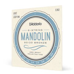 D'Addario EJ62 80/20 Bronze Mandolin Strings, Light, 10-34