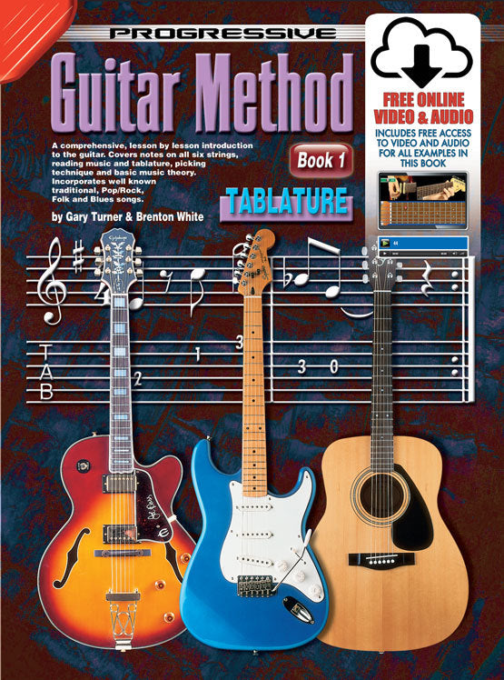 Progressive Guitar Method Book 1 Tablature Book/Online Video & Audio