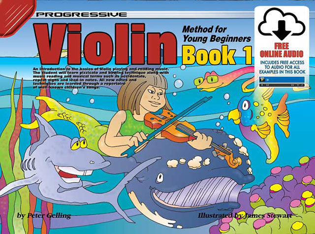 Progressive Violin Method Book 1 for Young Beginners Book/Online Audio