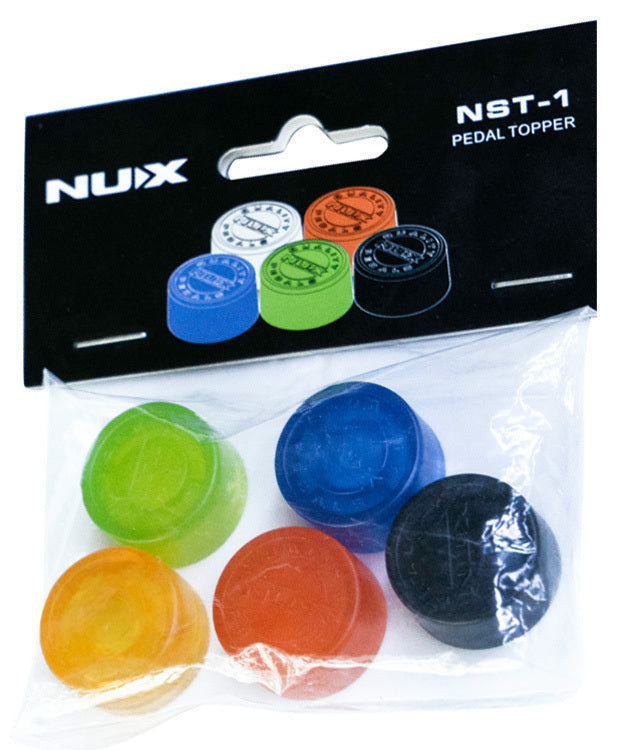 NUX Pedal Topper Footswitch Caps Assorted Colours - Pk 5