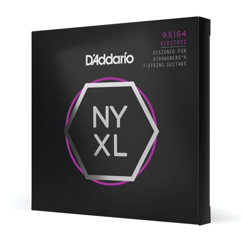 D'Addario NYXL09564SB, Nickel Wound, Strandberg 7-String, Super Light Plus, 095-64