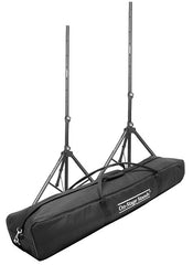 On Stage Deluxe Speaker Stand Pack with Pair of Speaker Stands & Carry Bag