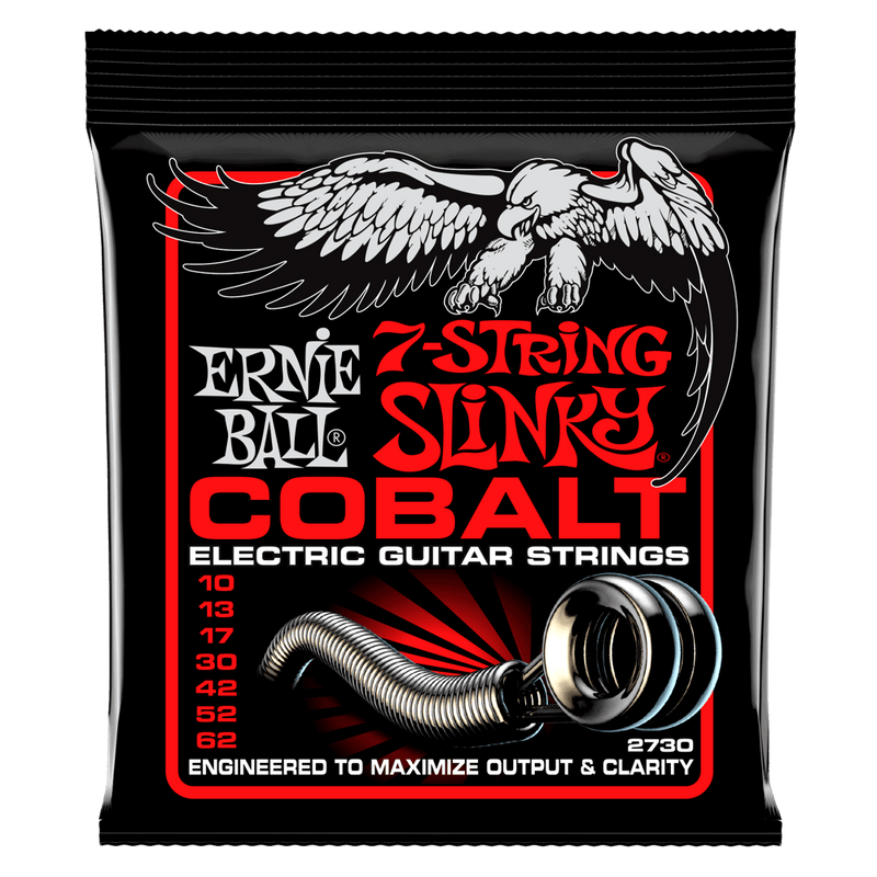 Ernie Ball Skinny Top Heavy Bottom Slinky Cobalt 7-String Electric Guitar Strings