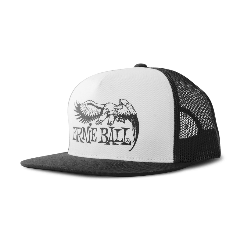 Black with White Front and Black Eagle Logo Hat