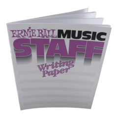Ernie Ball Music Staff Writing Paper