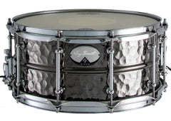 Dixon Gregg Bissonette Signature Hammered Brass Snare Drum in Black Nickel - 14 x 6.5