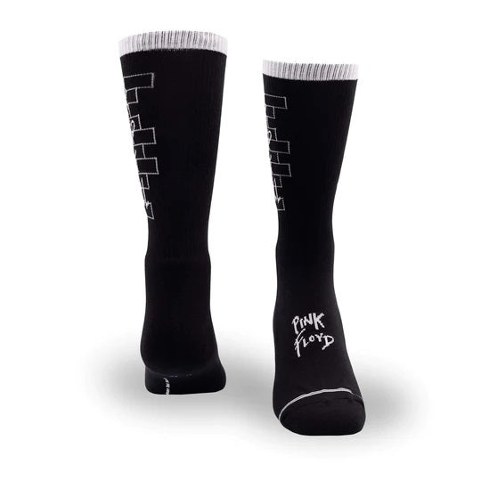 Perris Licensed PINK FLOYD "The Wall" Large Crew Socks in Black (1-Pair)