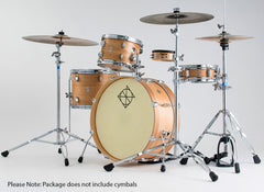 Dixon Little Roomer Series 5-Pce Drum Kit in Satin Natural Lacquer Finish