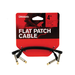 D'Addario Flat Patch Cable, 4in Right Angle, Twin PK