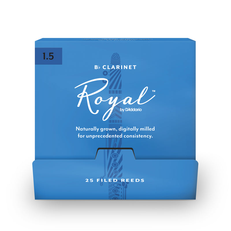 Royal by D'Addario Bb Clarinet Reeds, #1.5, 25-Count Single Reeds