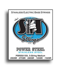 SIT Power Steel 5-String Medium Stainless Electric Bass String Set (50-105)