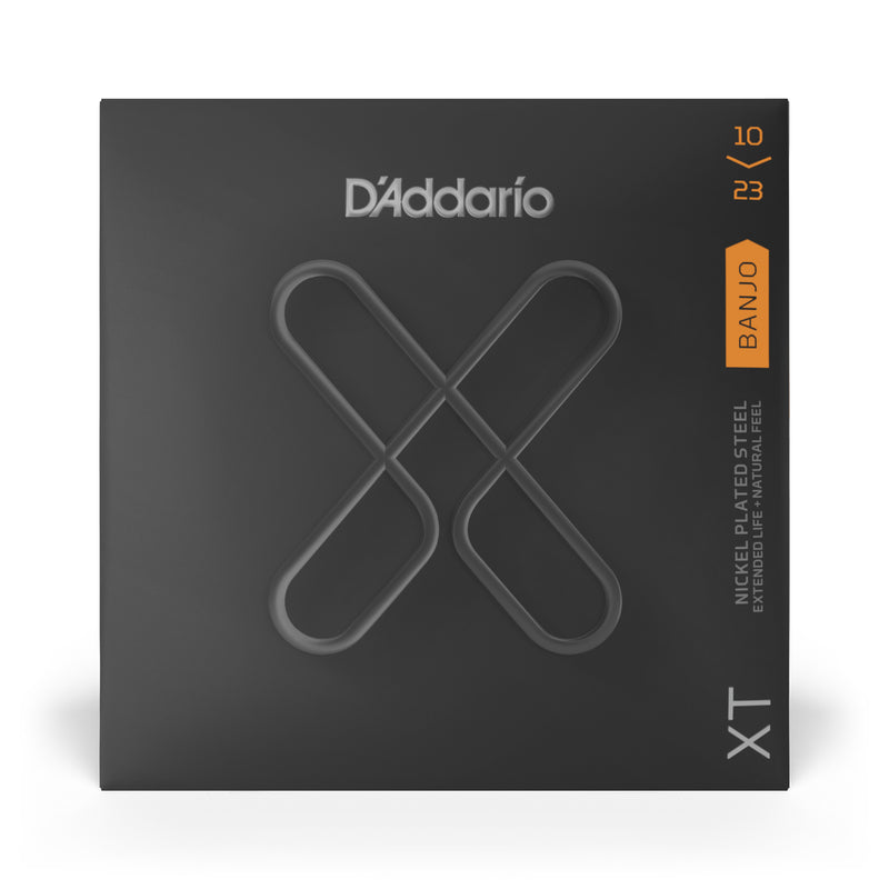 D'Addario XTJ1023 XT Nickel Plated Steel Banjo Strings, Medium, 10-23