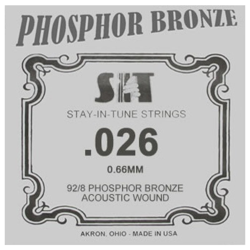 SIT Phosphor Bronze Wound Acoustic Guitar Single String (026)