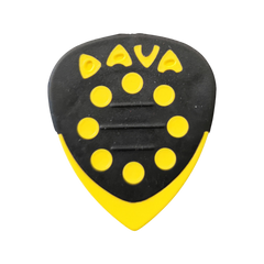 6 x Dava Guitar Picks Delrin Grip Tips in Yellow