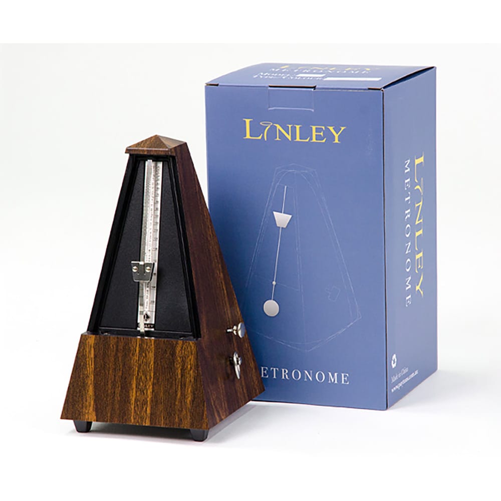 Linley Mechanical Metronome Pyramid with Bell – Walnut