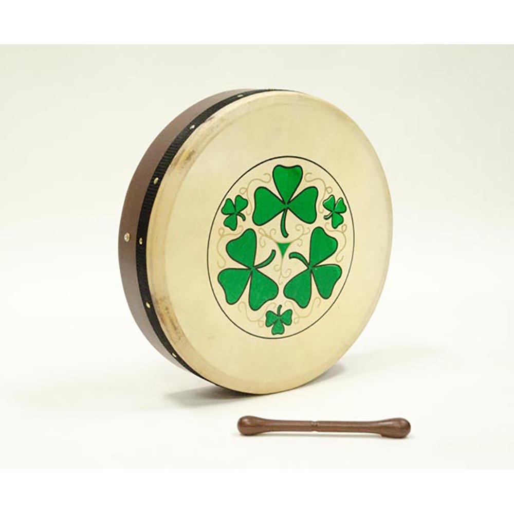 Bodhran-Tunable (40cm) 16in R/W Shamrock