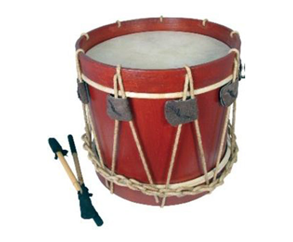 Braidwood Drum - 15Inx10In Brown W/Rope Tension