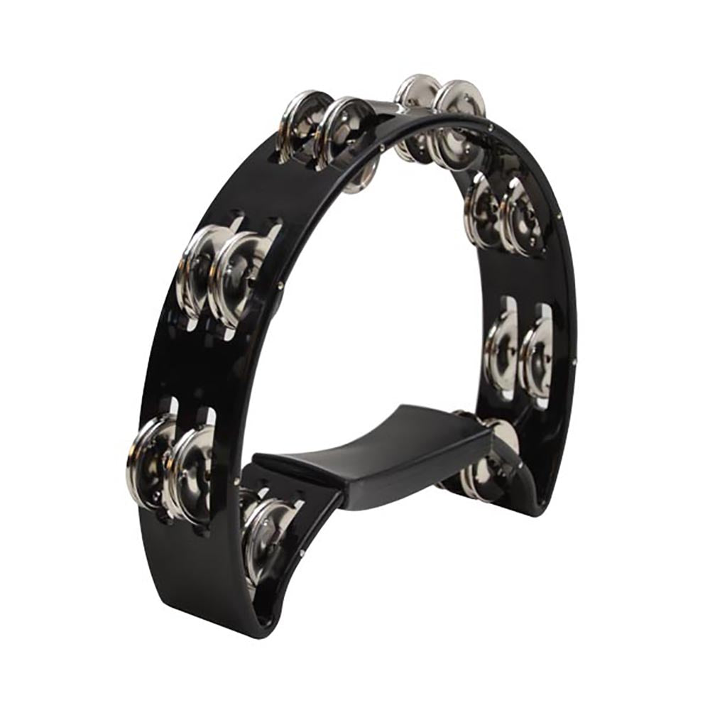 Tambourine- Half Moon Shape-Black