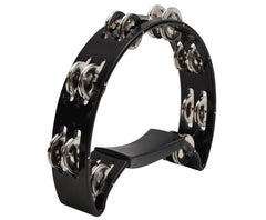 Maxtone Tambourine - Half Moon Shape - Black