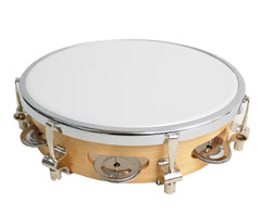 Tambourine w/Plastic Head - 8in/6 jingles