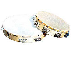 Tambourine-w/Head 10in / 8 Jingles