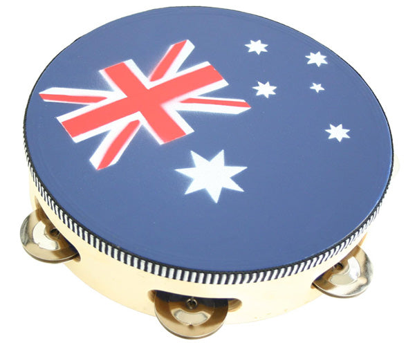 Tambourine-w/Head 10in (Aussie Flag)