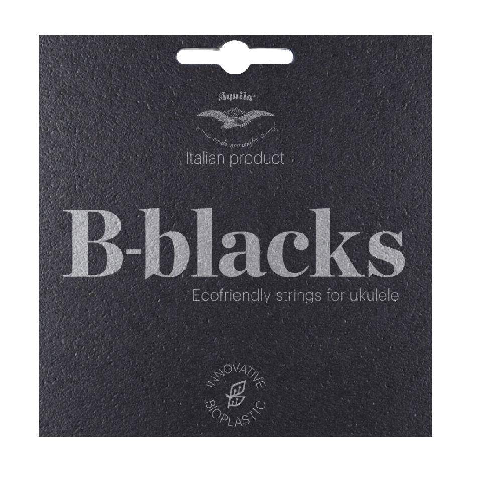 Aquila B-Black Soprano/Concert Uke String Set w/High G 180U