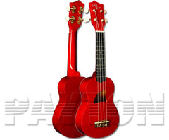 Eddy Finn Soprano Uke - Basswood 3S Red