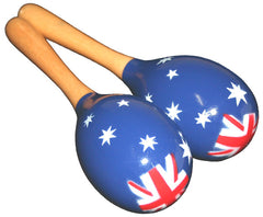 Maracas-Wooden (Aussie Flag)