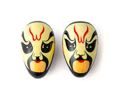 Egg Shakers-Chinese Opera Face Shakers White B