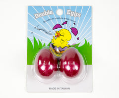 Egg Shakers Double Eggs on Card (Pair) Wine Red