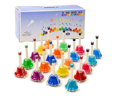 Handbells - 20-Note Chrom A3-E6 Coloured Press-Button