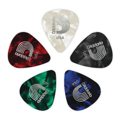 D'Addario Assorted Pearl Celluloid Guitar Picks, 100 pack, Extra Heavy