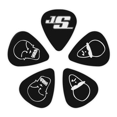 D'Addario Joe Satriani Guitar Picks, Black, 10 Pack, Medium