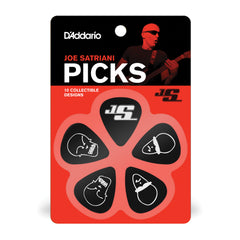 D'Addario Joe Satriani Guitar Picks, Black, 10 Pack, Medium