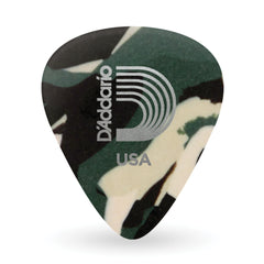 D'Addario Camouflage Celluloid Guitar Picks, 10 pack, Heavy