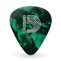 D'Addario Green Pearl Celluloid Guitar Picks, 10 pack, Extra Heavy