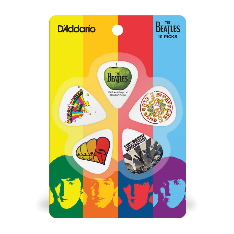 D'Addario Beatles Guitar Picks, Albums 10 pack, Thin