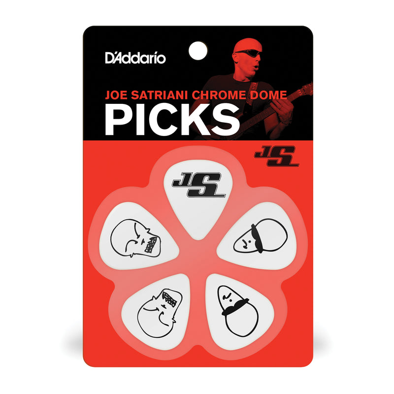 D'Addario Joe Satriani Guitar Picks, White, 10 pack, Light