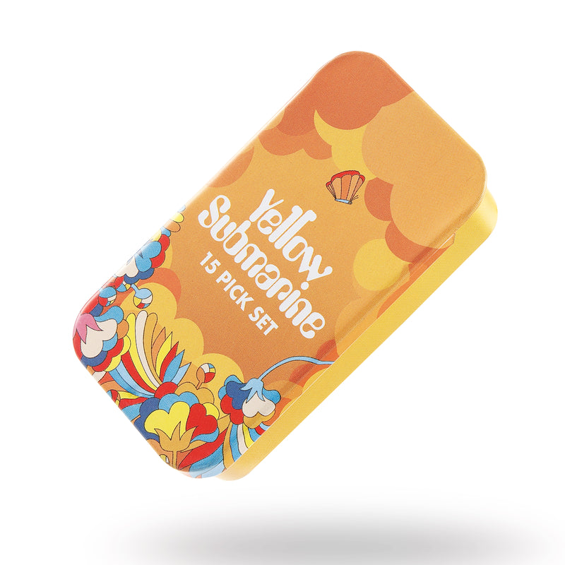 D'Addario Beatles Yellow Submarine 55th Anniversary Guitar Picks, Primrose Prairie, Medium Gauge (.70mm), 15-Pack Tin