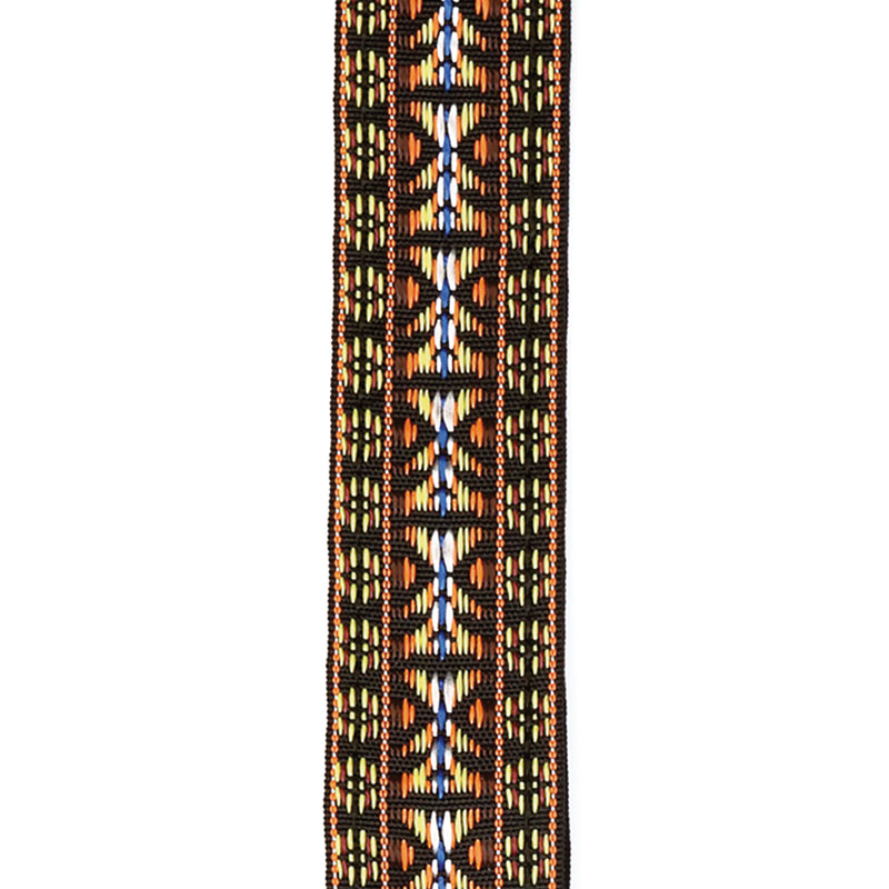 D'Addario Woven Banjo Strap, Hootenanny, Yellow and Brown