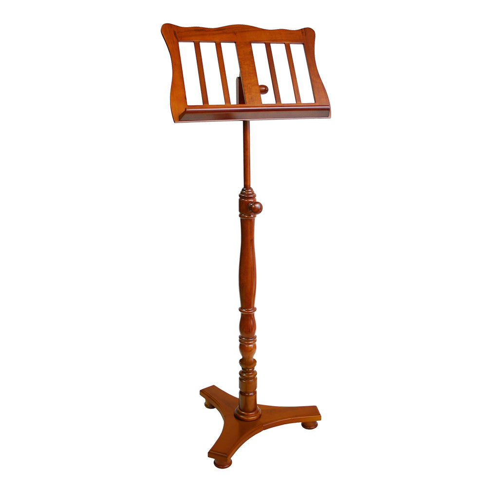 Music Stand – Wooden. Low Base Vertical Slats – Walnut