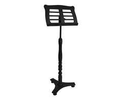 Music Stand - Wooden. Low Base Horizontal Slats - Black