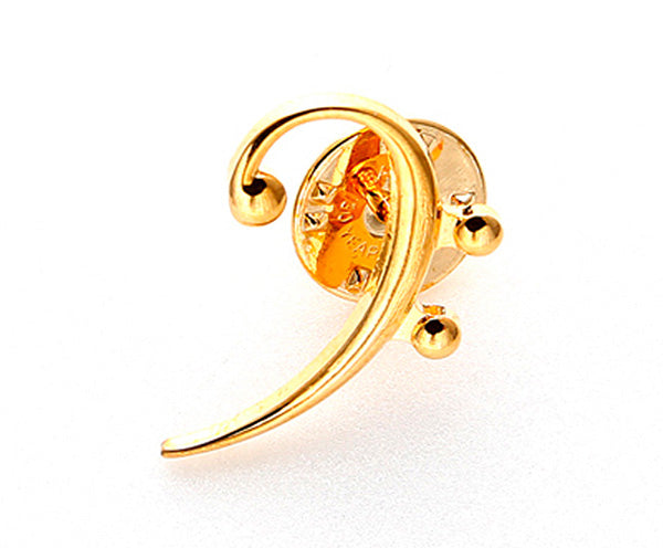 Pickboy Brooch Goldplated- Bass Clef