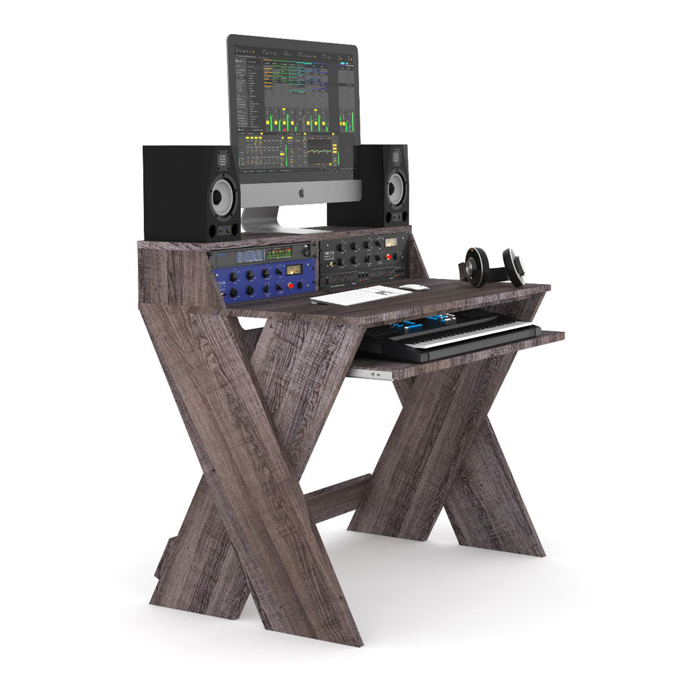 Glorious Sound Desk Compact Walnut Studio Workstation