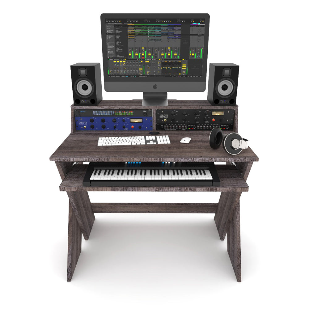 Glorious Sound Desk Compact Walnut Studio Workstation