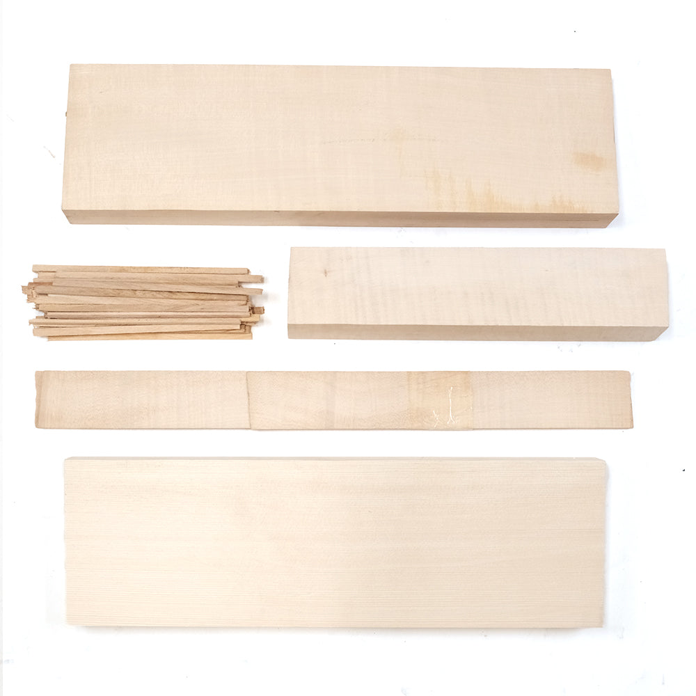 Violin Set:Back/Rib/Top/Neck-Gliga AA