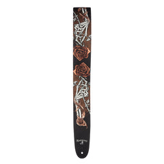 D'Addario Alchemy Leather Guitar Strap, Cryptorosa