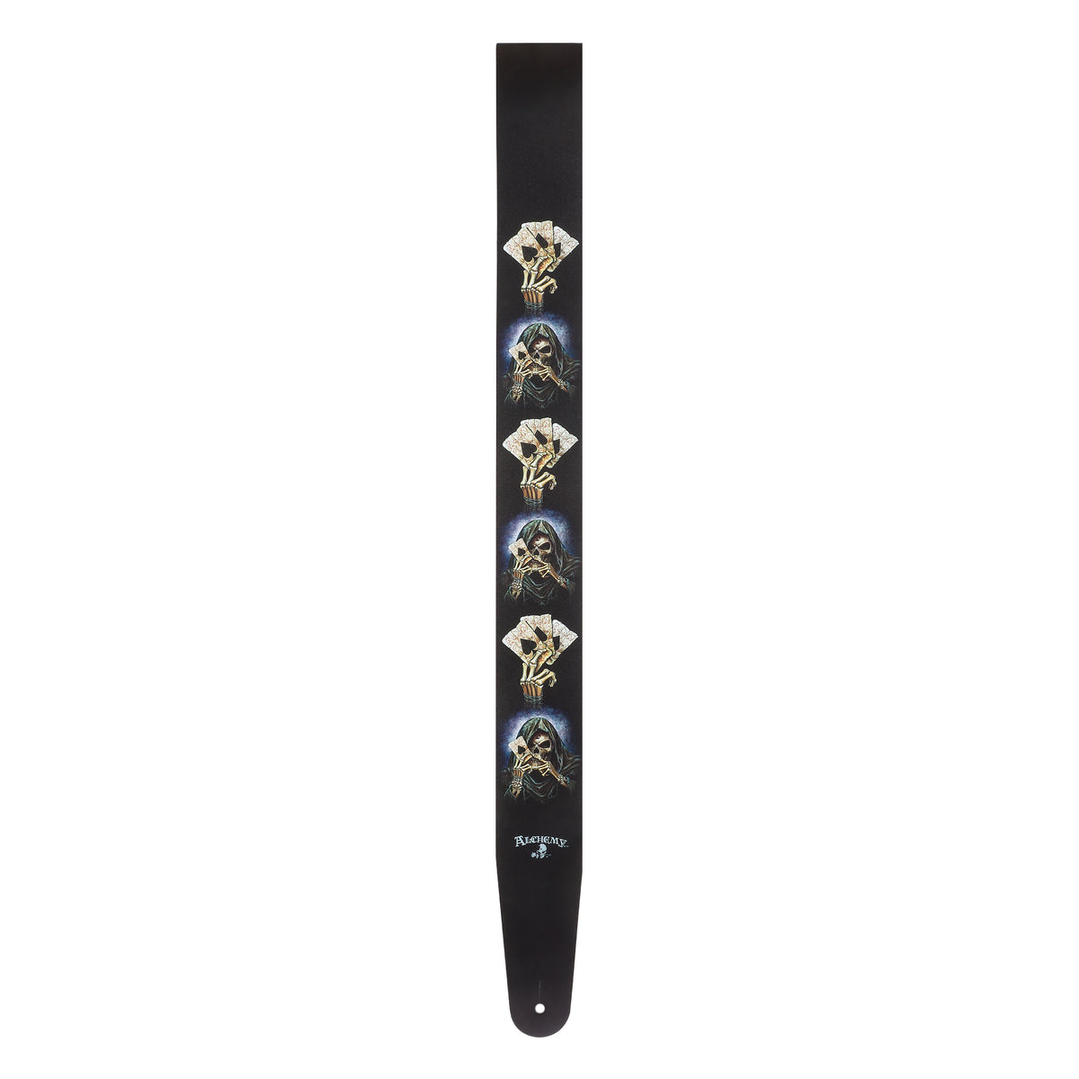 D'Addario Alchemy Leather Guitar Strap, Hand of Death